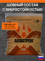 Гидроизоляционная смесь АКВАТРОН-6Ш Шовный, мешок 3 кг